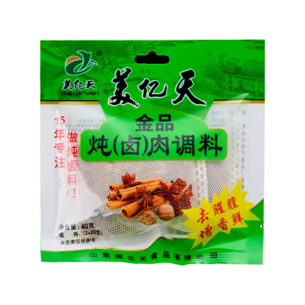 美亿天 炖卤肉料调味料40克 <br>Mei Yi Tian Braised & Stewed Meat Seasoning 40g