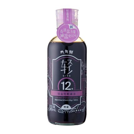 六月鲜 12克轻盐牡蛎酱油(特级)280ml <br>Liu Yue Xian 12grams Premium Less Salt Oyster Soy Sauce 280ml