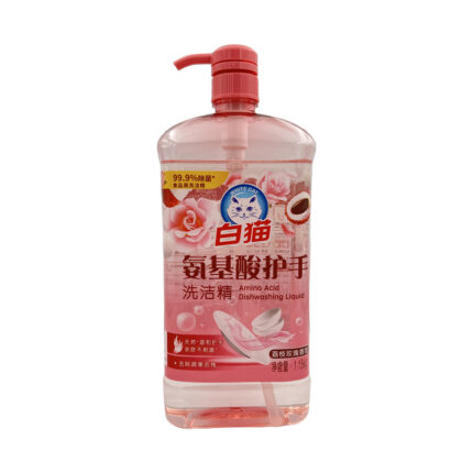 白猫 氨基酸护手洗洁精(荔枝玫瑰香型)(食品用可洗果蔬)1.15千克 <br>White Cat Amino Acid Dishwashing Liquid (Lychee Rose Fragrance)(Fruit & Veg Liquid Wash)1.15kg