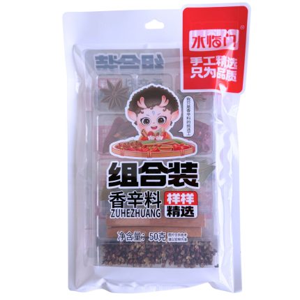 水临门 组合香料 50克<br>Shui Lin Men Mixed Aromatic Spice Pack (Star Anise, Cinnamon, Sichuan Pepper, Chili & Bay Leaf)
